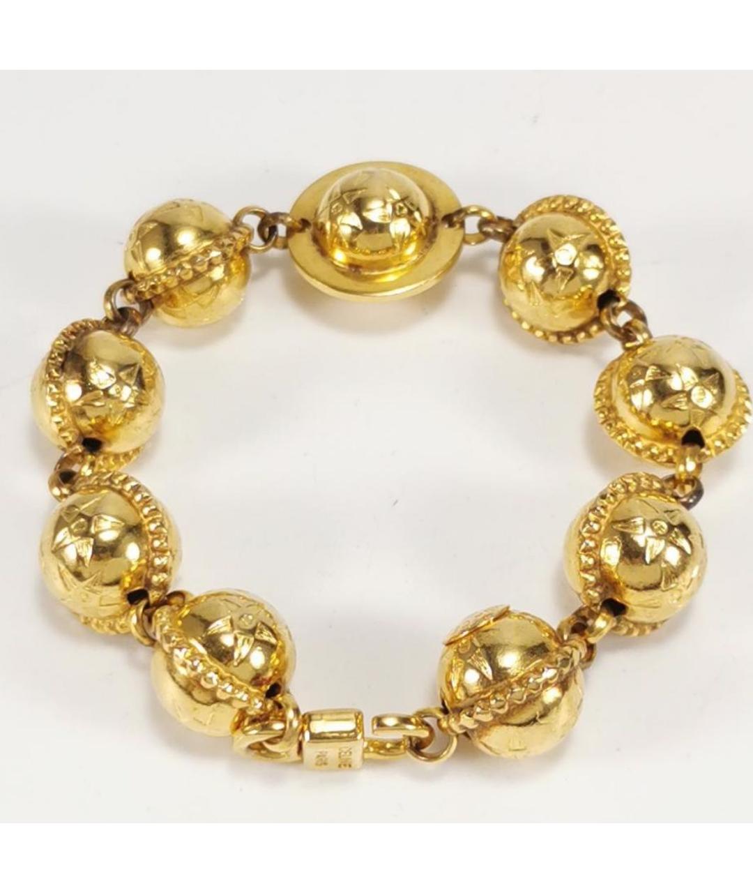 CELINE Золотой металлический браслет, фото 2