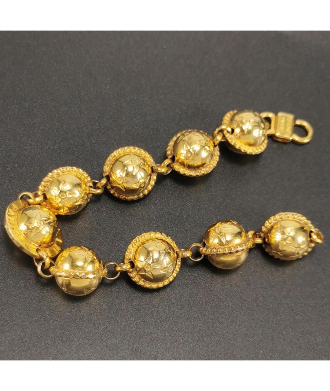 CELINE Золотой металлический браслет, фото 4