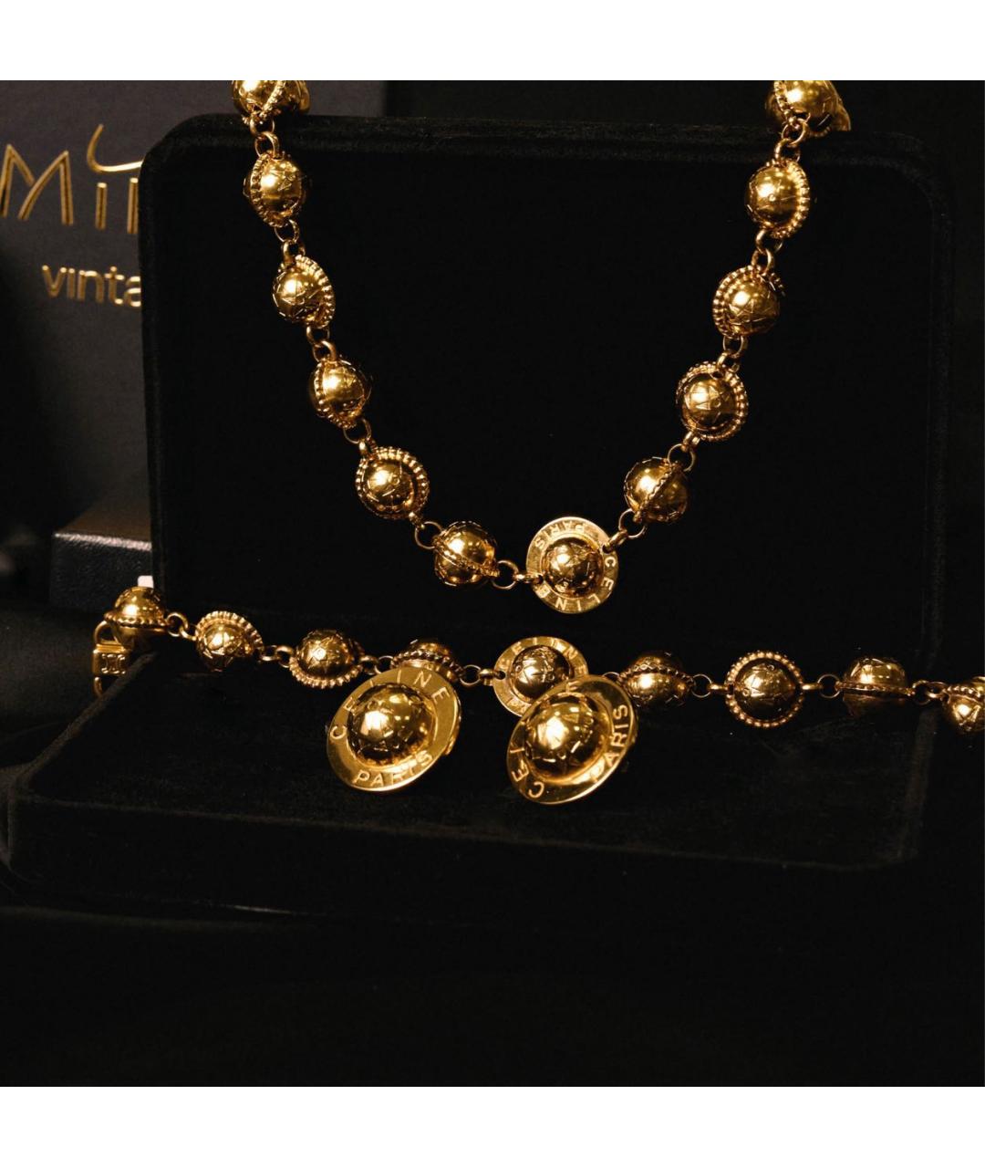 CELINE Золотой металлический браслет, фото 5