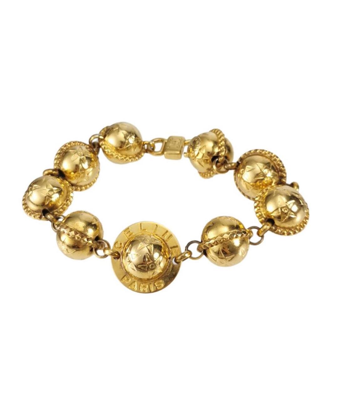 CELINE Золотой металлический браслет, фото 1