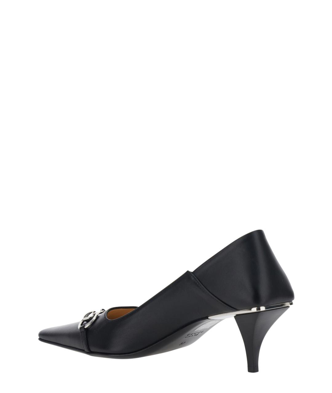 GUCCI Черные кожаные туфли, фото 3