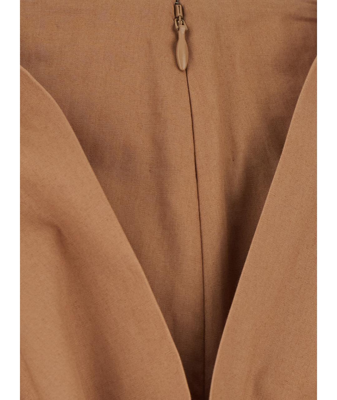 CHLOE Коричневая хлопковая юбка миди, фото 3