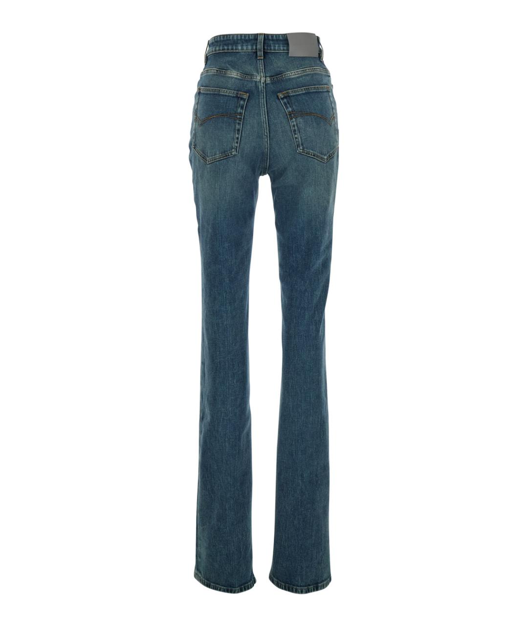 BALENCIAGA Синие хлопковые джинсы клеш, фото 2