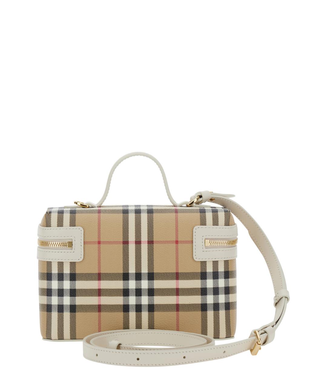 BURBERRY Бежевая сумка через плечо из искусственной кожи, фото 2