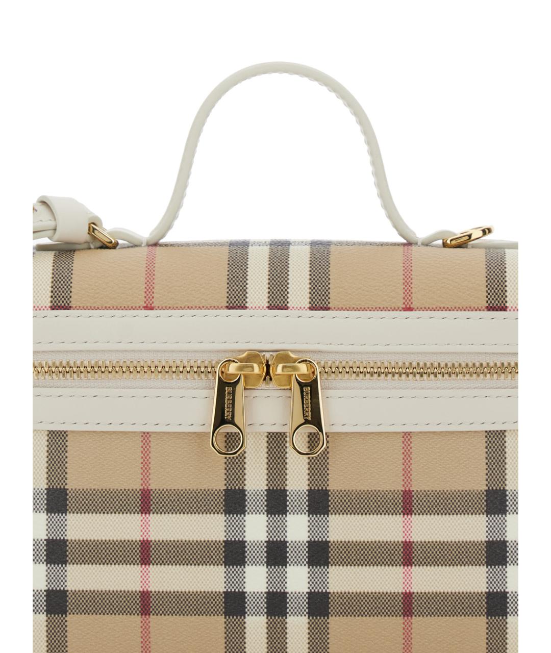 BURBERRY Бежевая сумка через плечо из искусственной кожи, фото 3