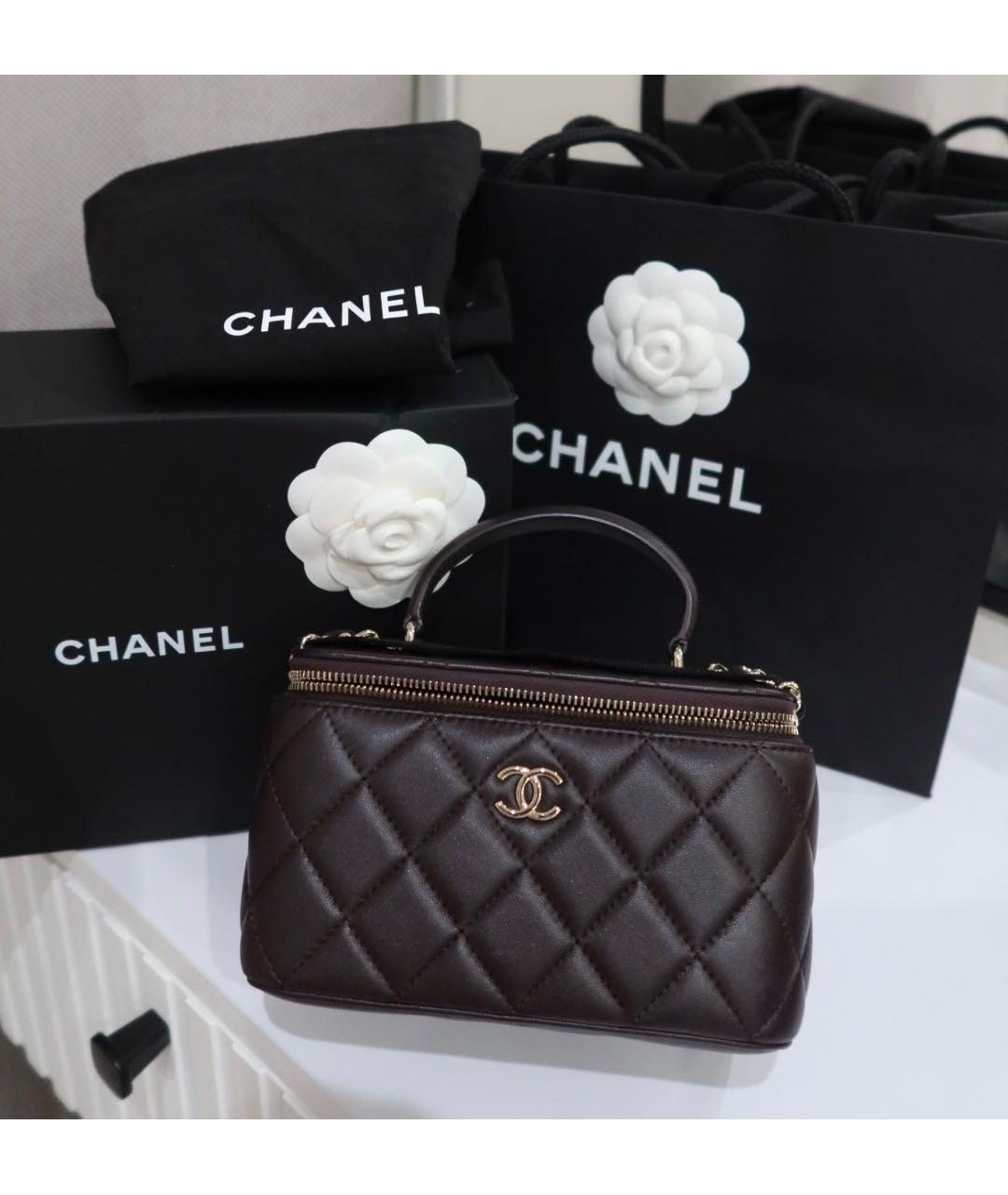 CHANEL Бордовая кожаная сумка через плечо, фото 5