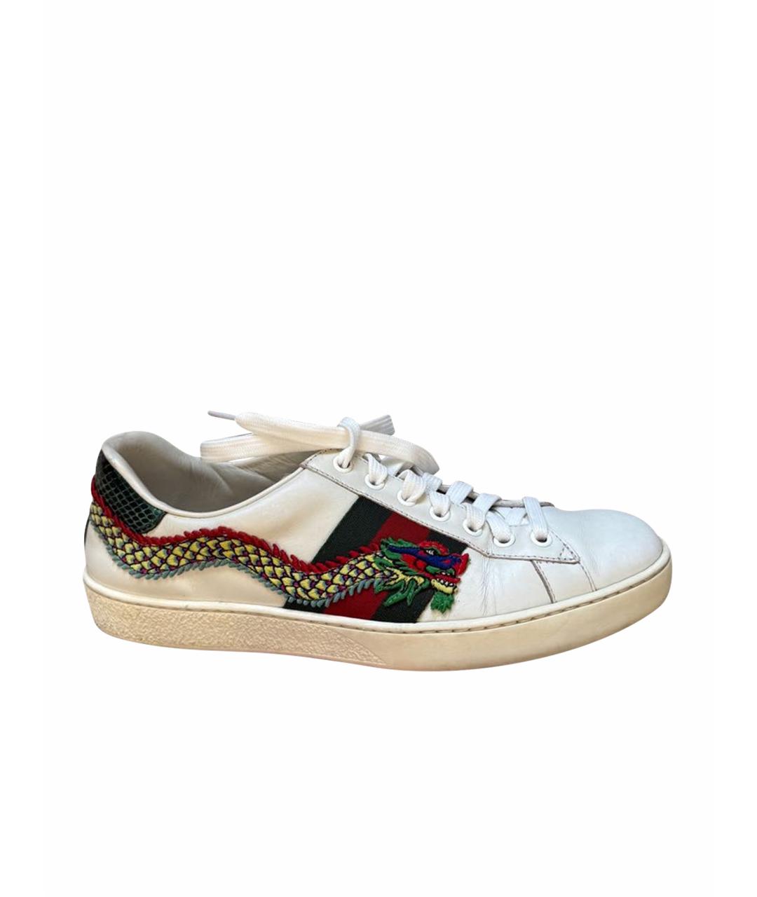 GUCCI Белые низкие кроссовки / кеды, фото 1