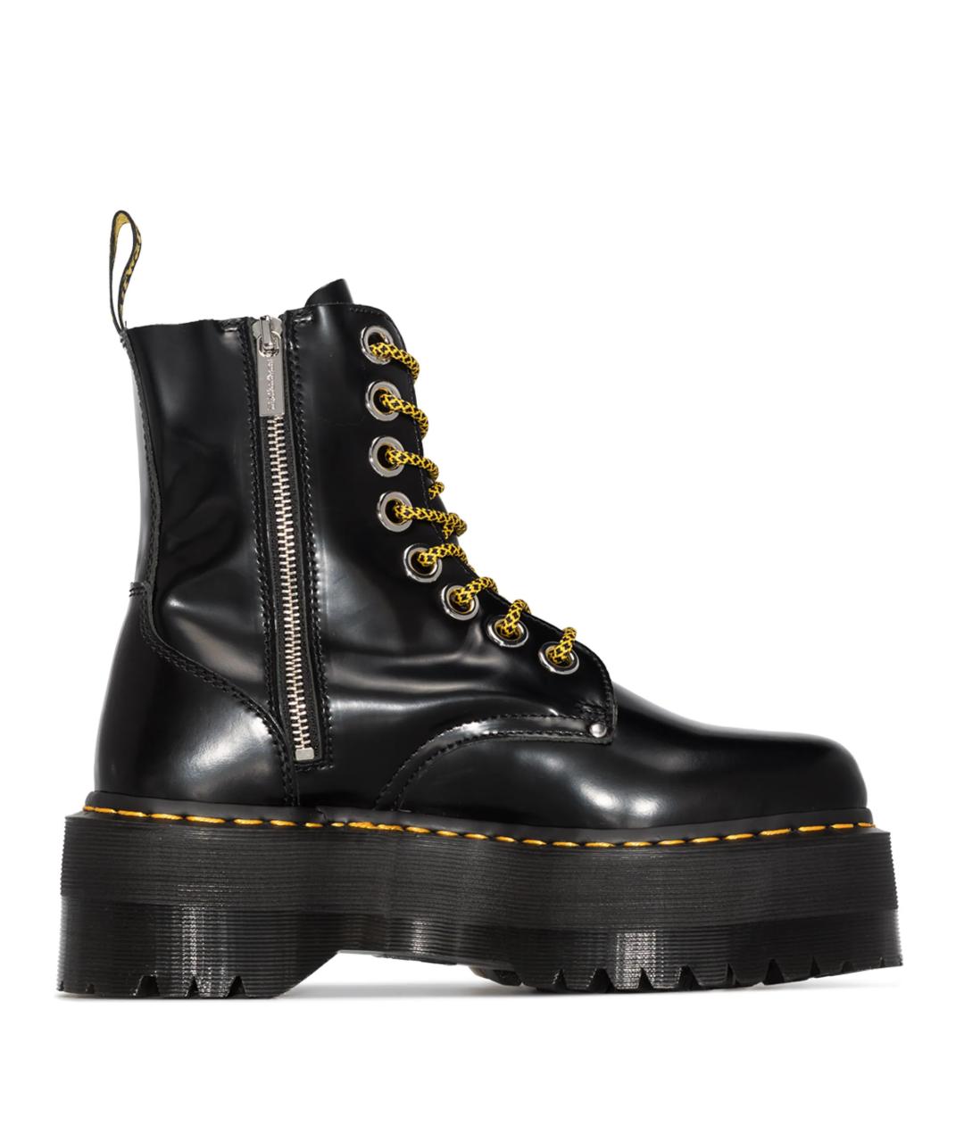 DR. MARTENS Черные кожаные ботинки, фото 1