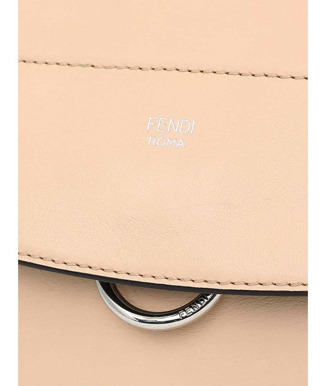 FENDI Розовый кожаный рюкзак, фото 6