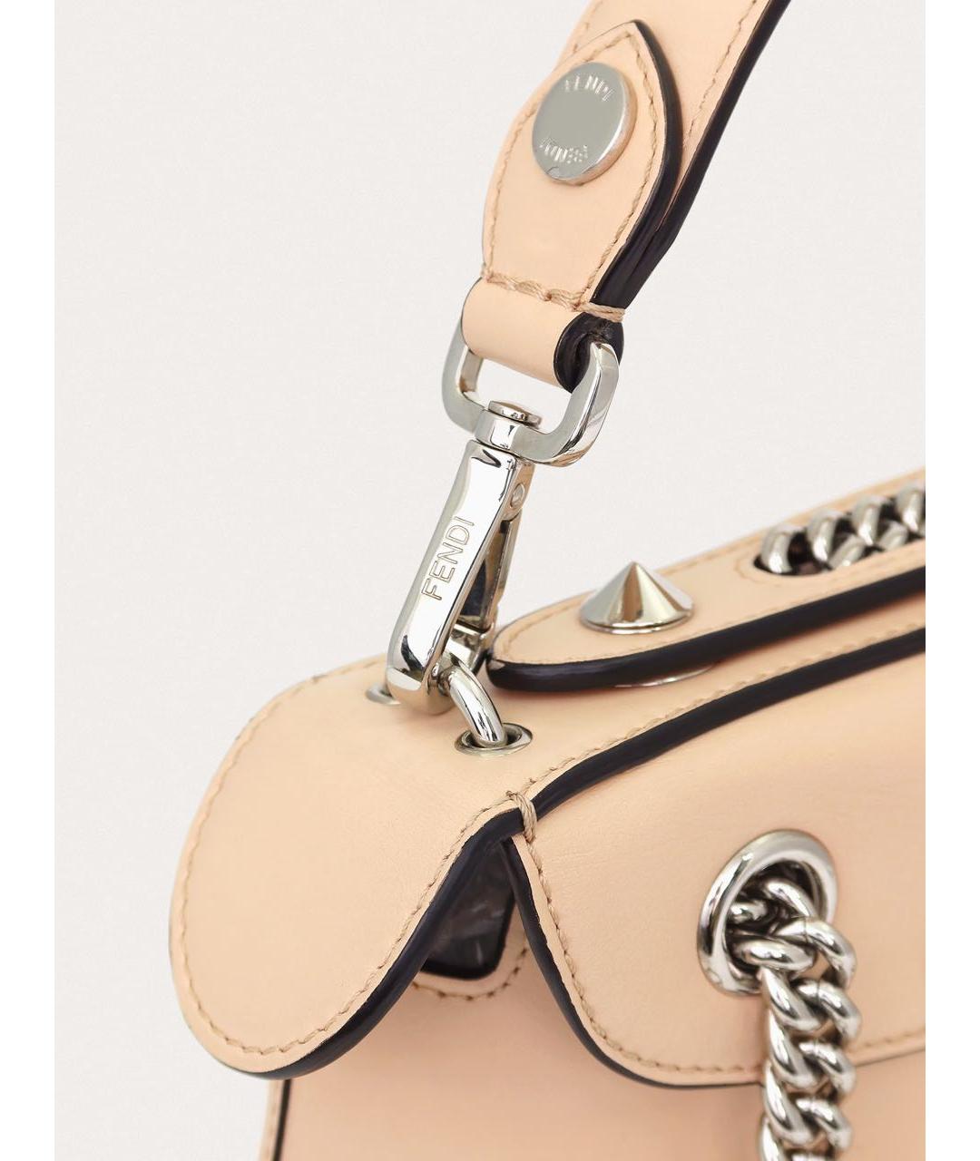 FENDI Розовый кожаный рюкзак, фото 7
