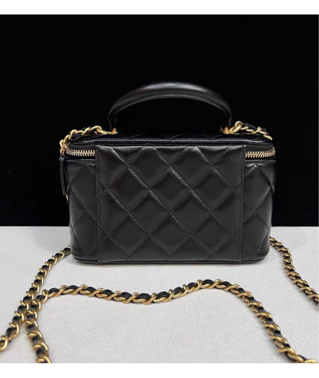 CHANEL Черная кожаная сумка через плечо, фото 3