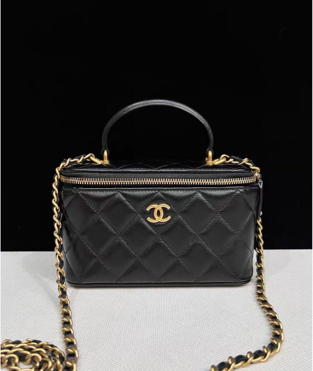 CHANEL Черная кожаная сумка через плечо, фото 2