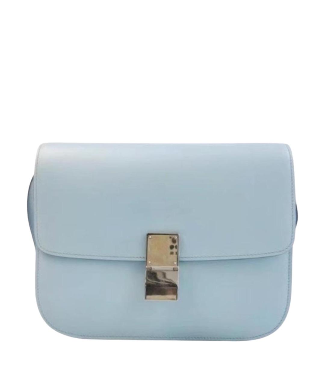 CELINE Голубая кожаная сумка через плечо, фото 1