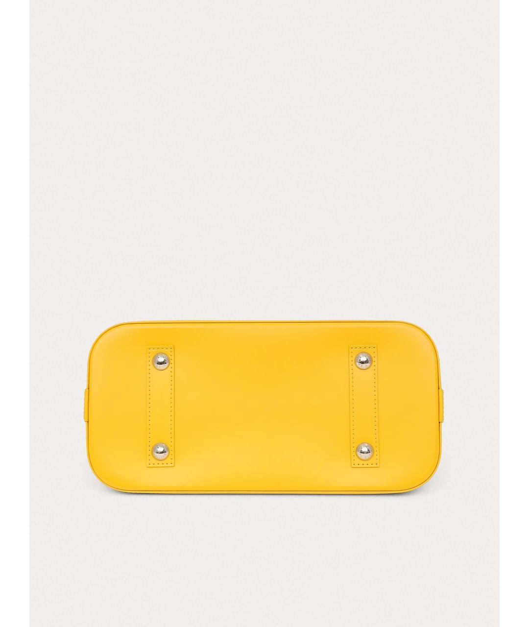 LOUIS VUITTON Желтая кожаная сумка с короткими ручками, фото 4