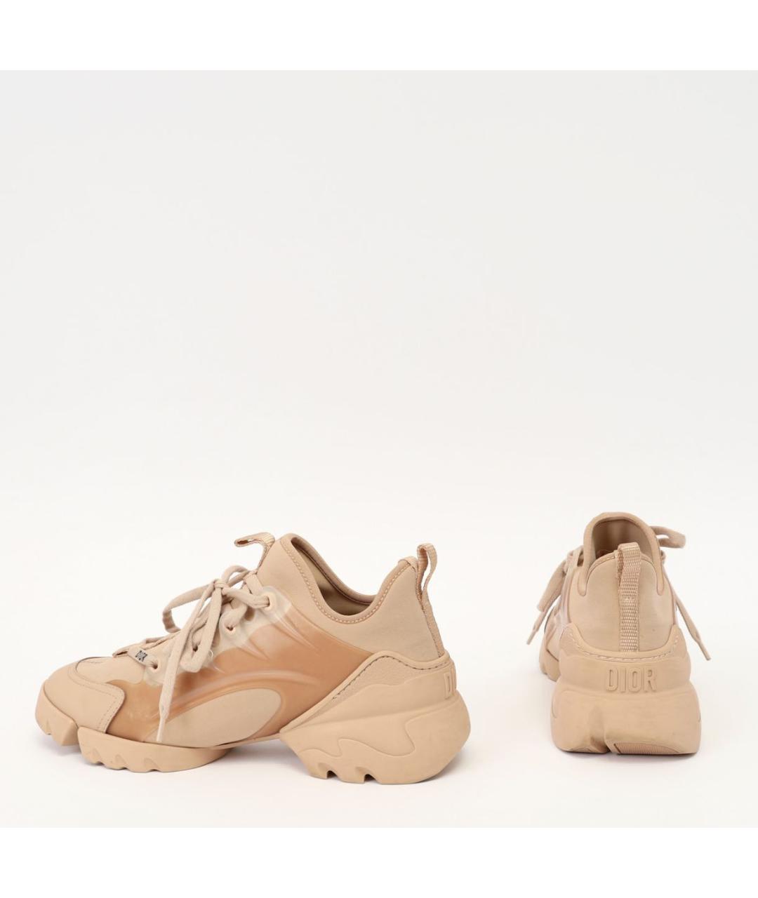 CHRISTIAN DIOR Бежевые неопреновые кроссовки, фото 4