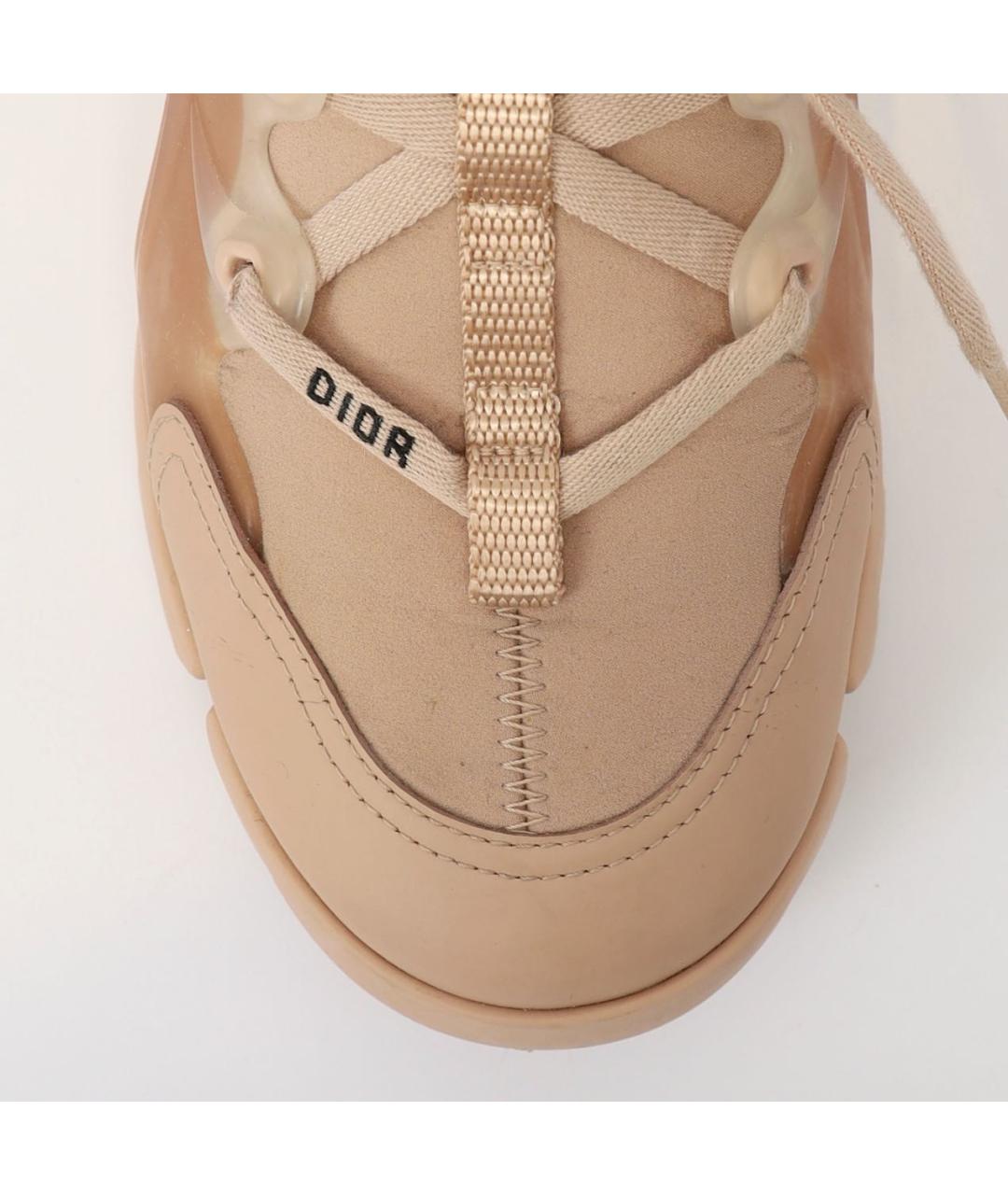 CHRISTIAN DIOR Бежевые неопреновые кроссовки, фото 5