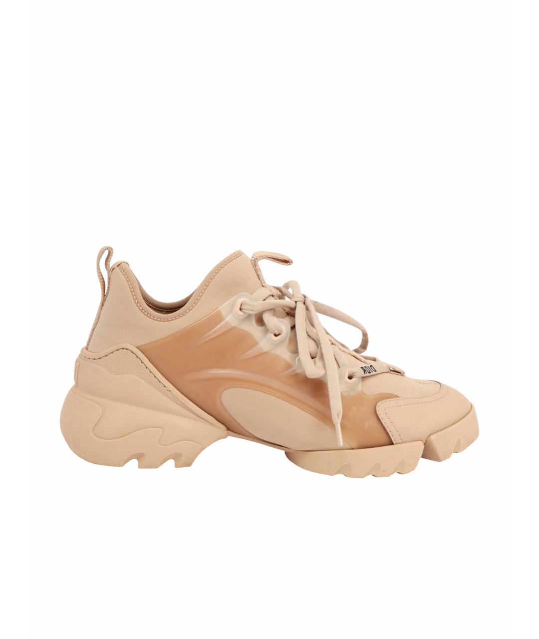 CHRISTIAN DIOR Бежевые неопреновые кроссовки, фото 1