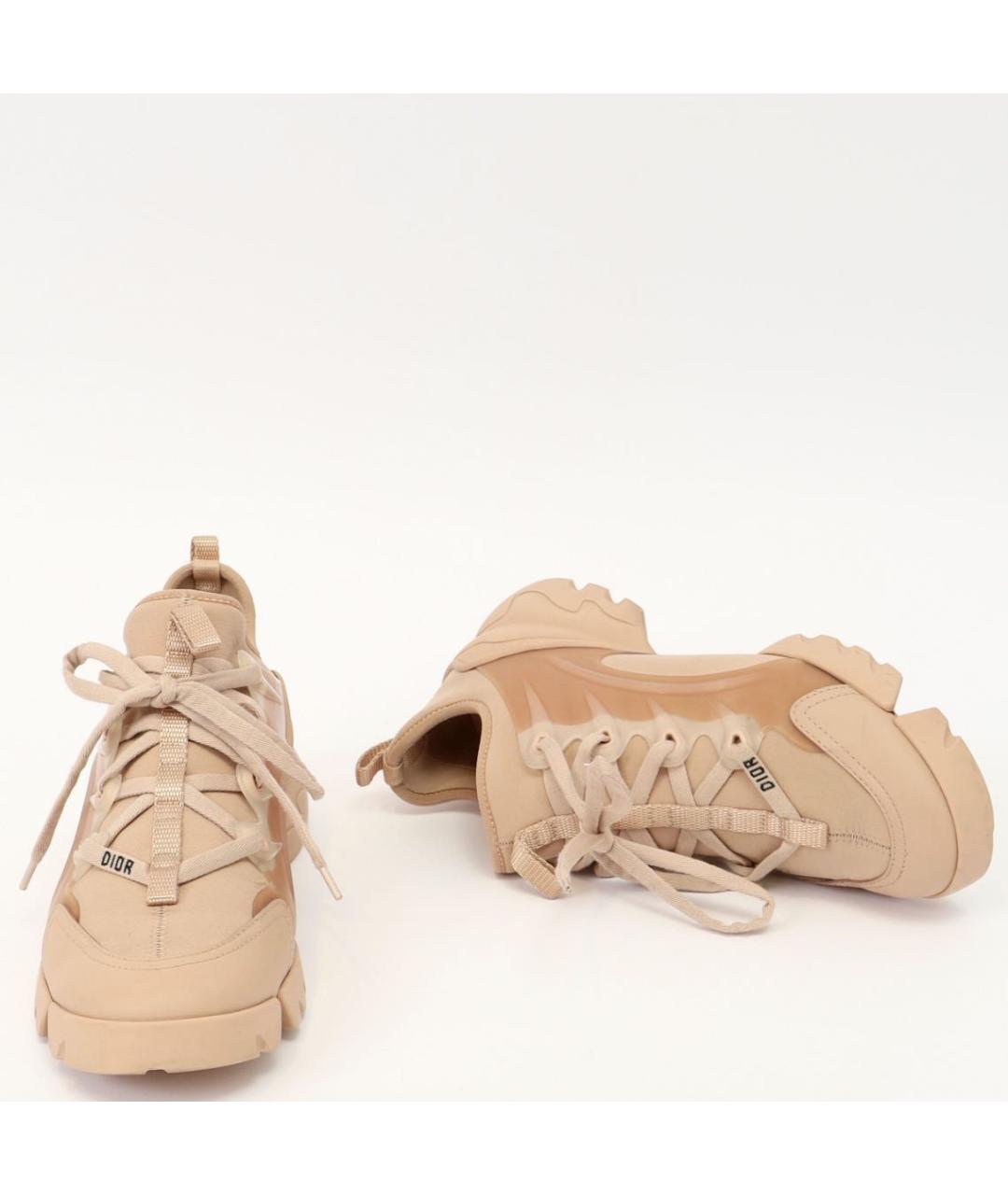 CHRISTIAN DIOR Бежевые неопреновые кроссовки, фото 6