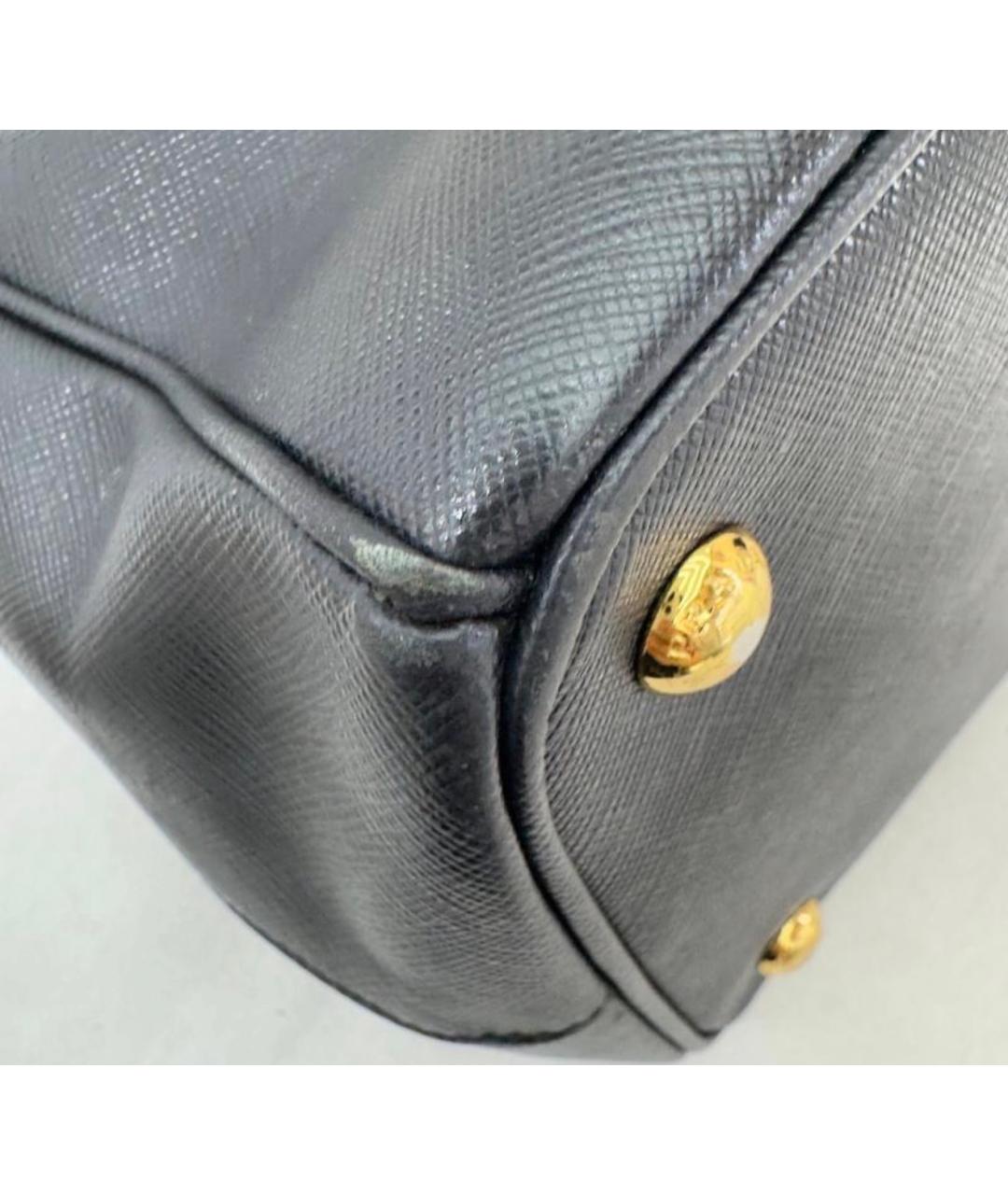 PRADA Черная кожаная сумка с короткими ручками, фото 9