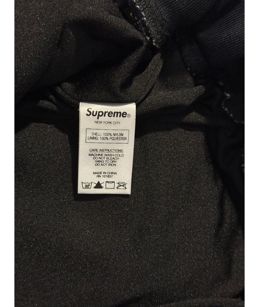 SUPREME Черные синтетические шорты, фото 5