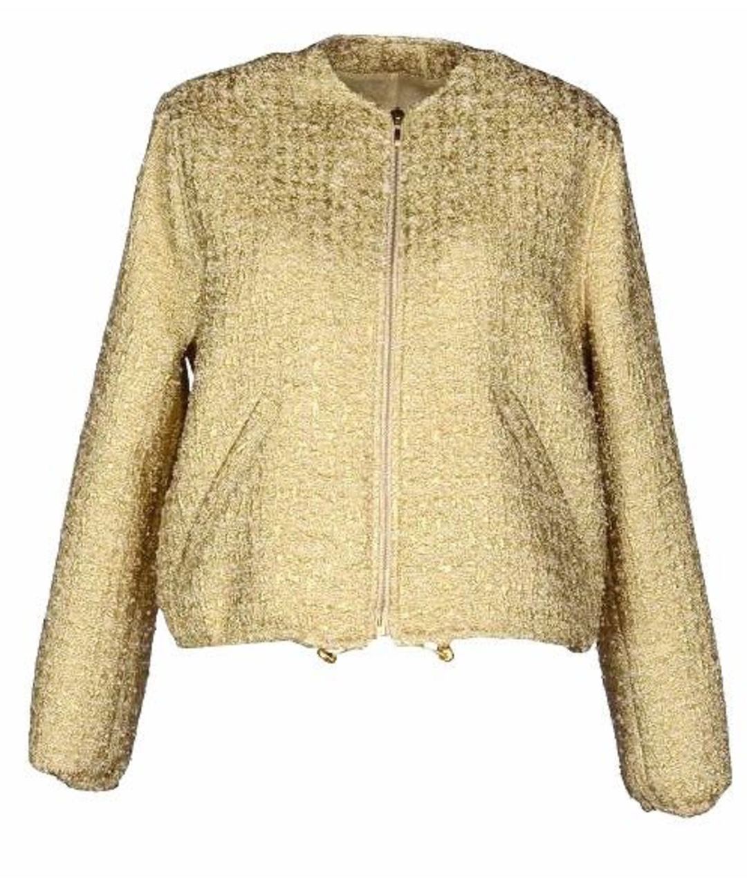 GIAMBATTISTA VALLI Золотой шелковый жакет/пиджак, фото 1