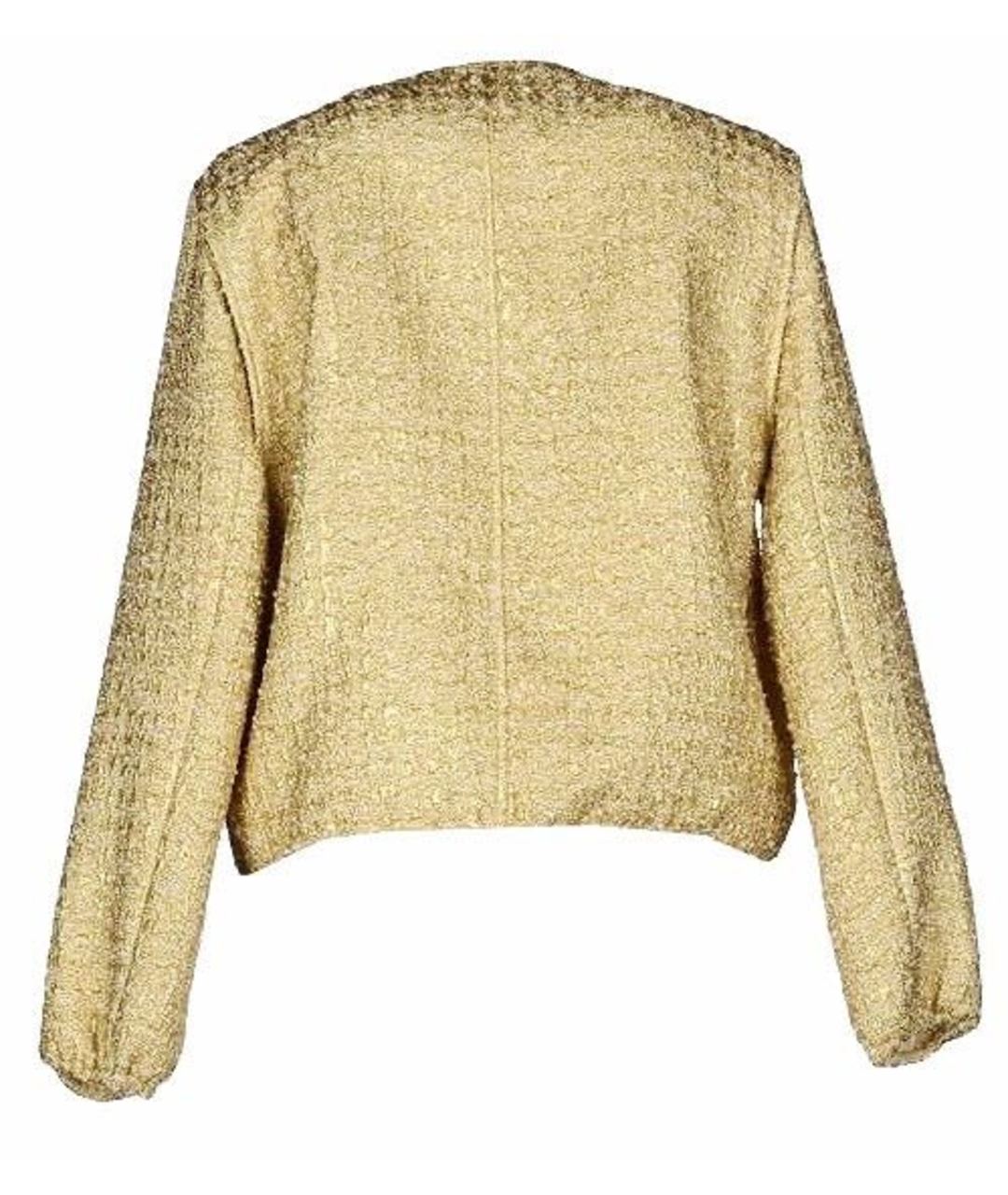 GIAMBATTISTA VALLI Золотой шелковый жакет/пиджак, фото 2