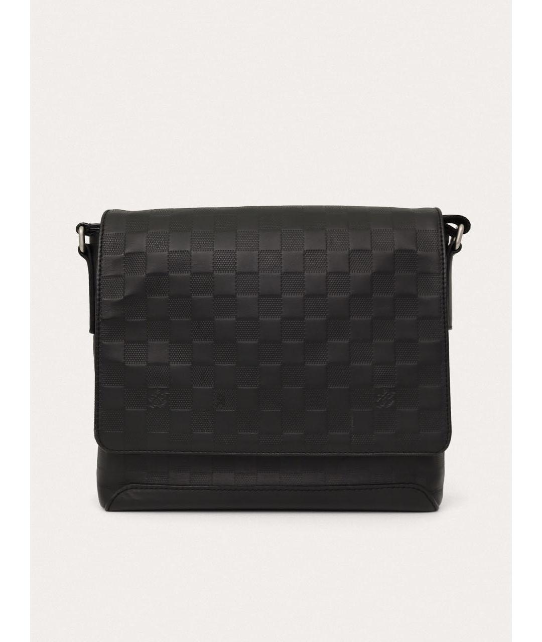 LOUIS VUITTON Черная кожаная сумка на плечо, фото 9