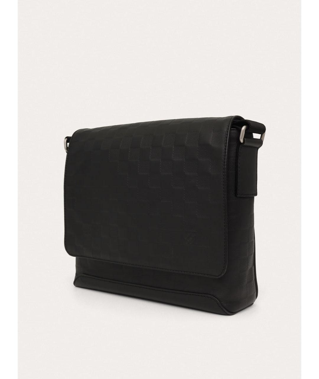 LOUIS VUITTON Черная кожаная сумка на плечо, фото 2