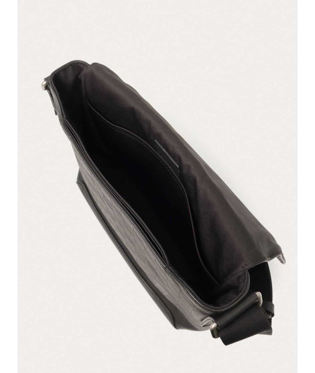 LOUIS VUITTON Черная кожаная сумка на плечо, фото 4