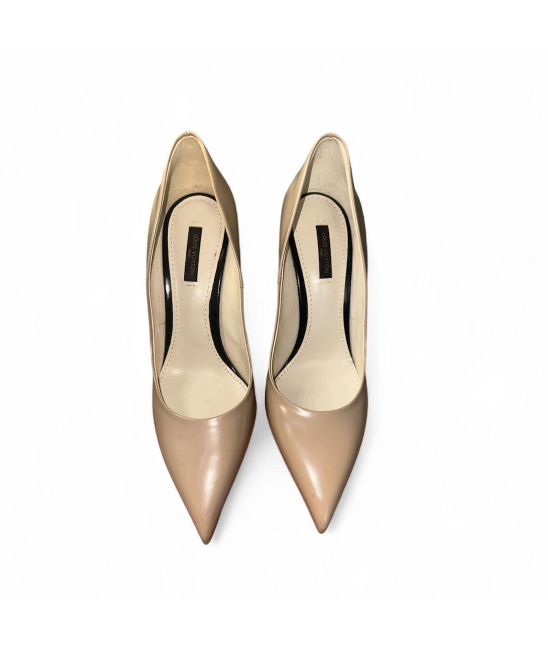 LOUIS VUITTON Бежевые кожаные туфли, фото 2