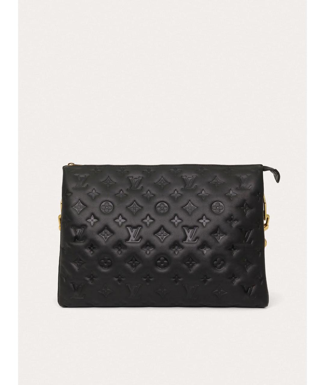 LOUIS VUITTON Черная кожаная сумка через плечо, фото 3