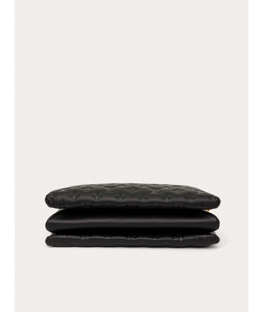 LOUIS VUITTON Черная кожаная сумка через плечо, фото 5