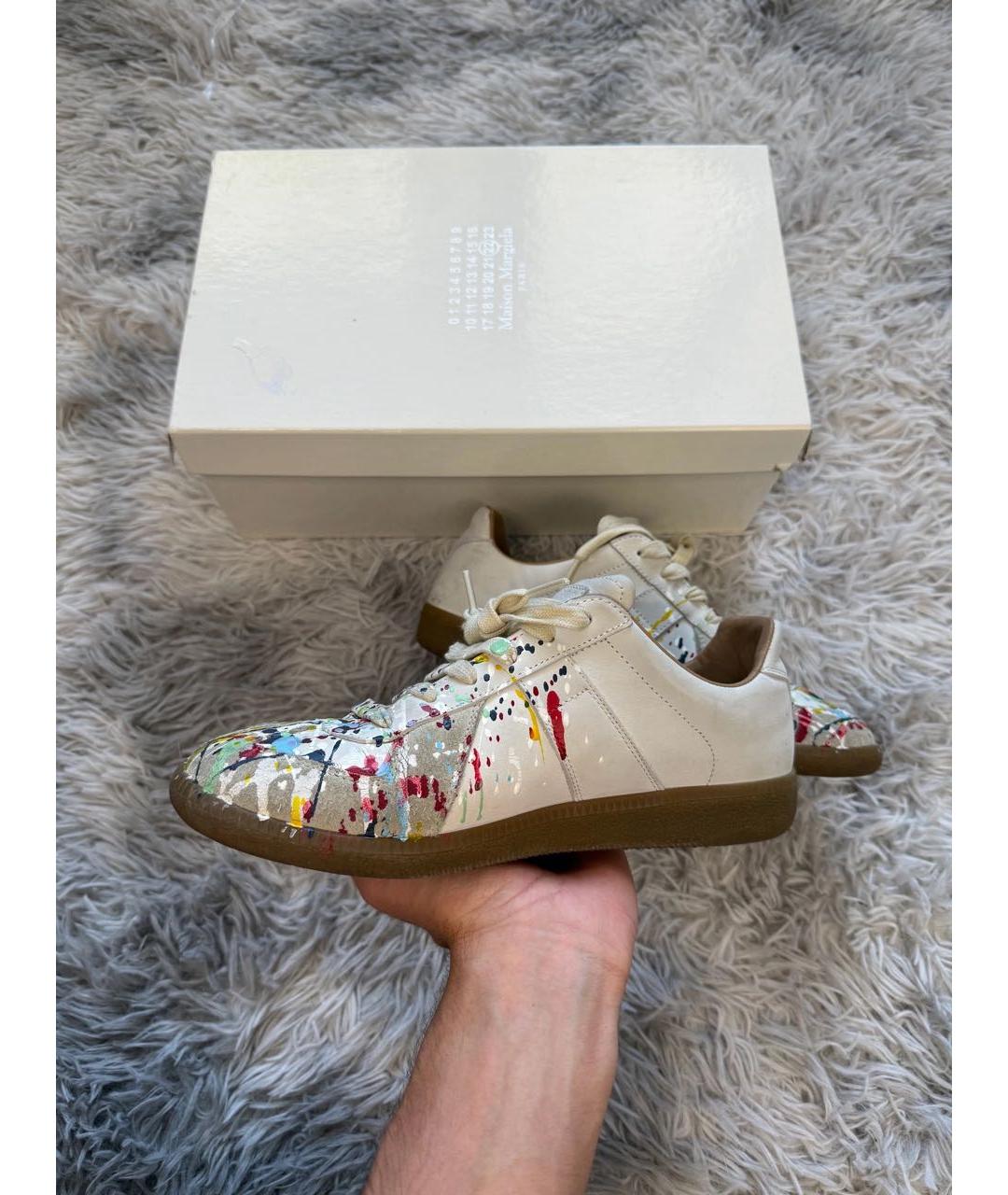 MAISON MARGIELA Белые низкие кроссовки / кеды, фото 2