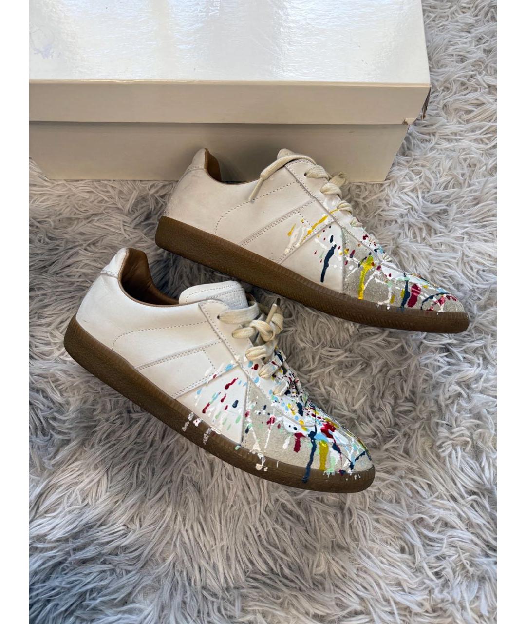 MAISON MARGIELA Белые низкие кроссовки / кеды, фото 3