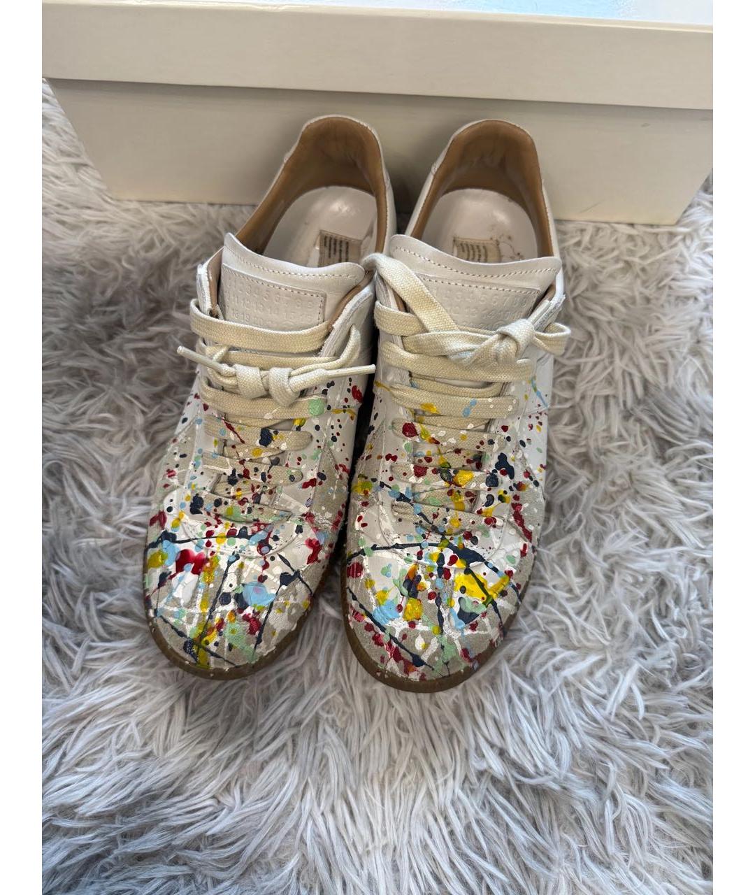 MAISON MARGIELA Белые низкие кроссовки / кеды, фото 4