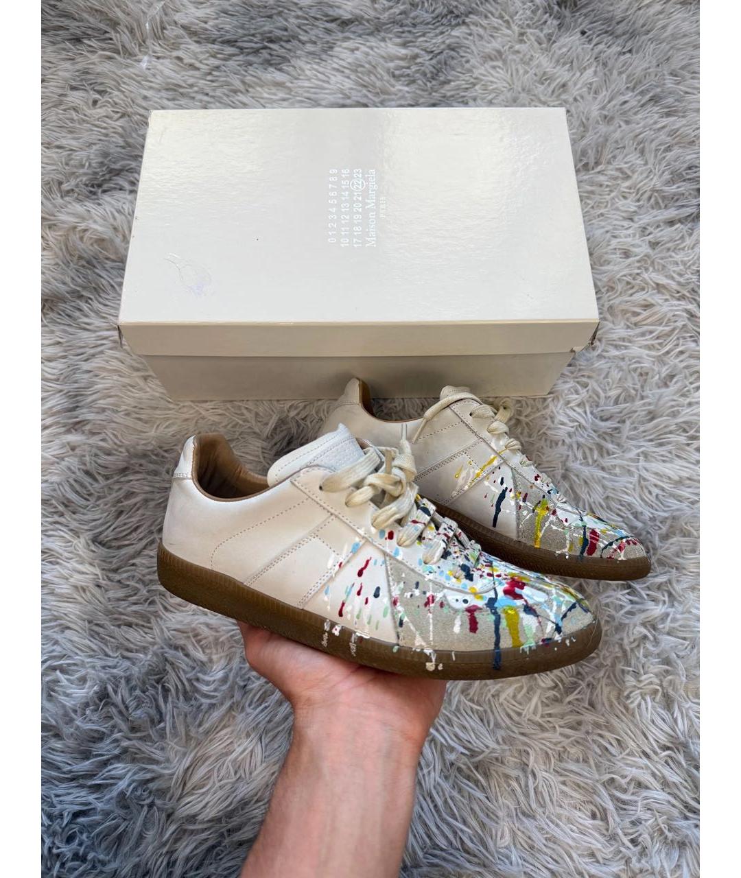 MAISON MARGIELA Белые низкие кроссовки / кеды, фото 6