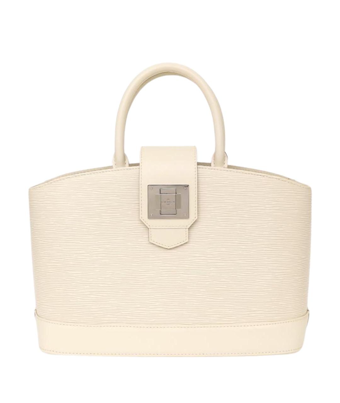 LOUIS VUITTON Белая кожаная сумка с короткими ручками, фото 1