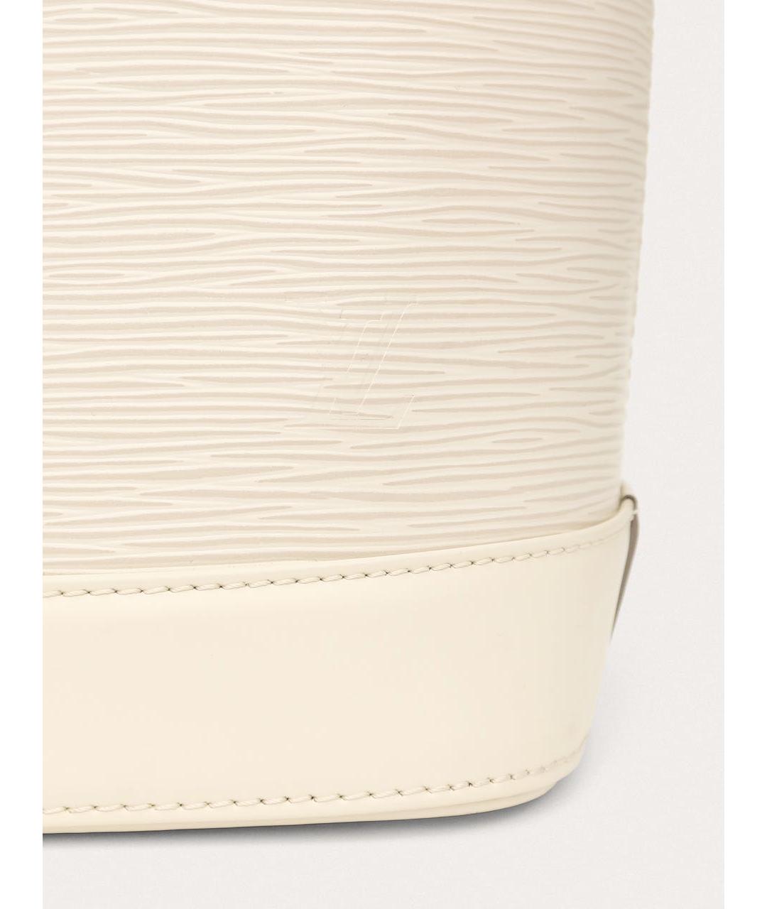 LOUIS VUITTON Белая кожаная сумка с короткими ручками, фото 7