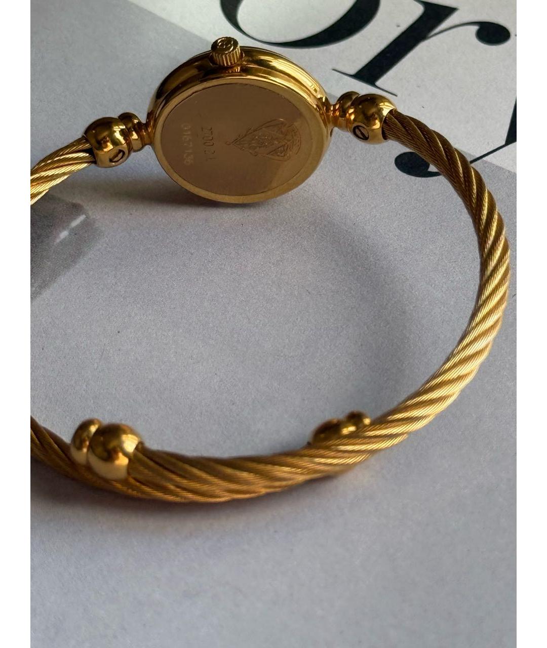 GUCCI Черные позолоченные часы, фото 2