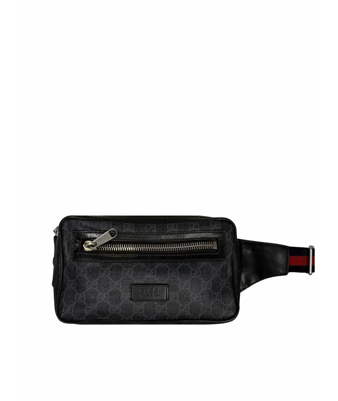 GUCCI Черная поясная сумка, фото 1