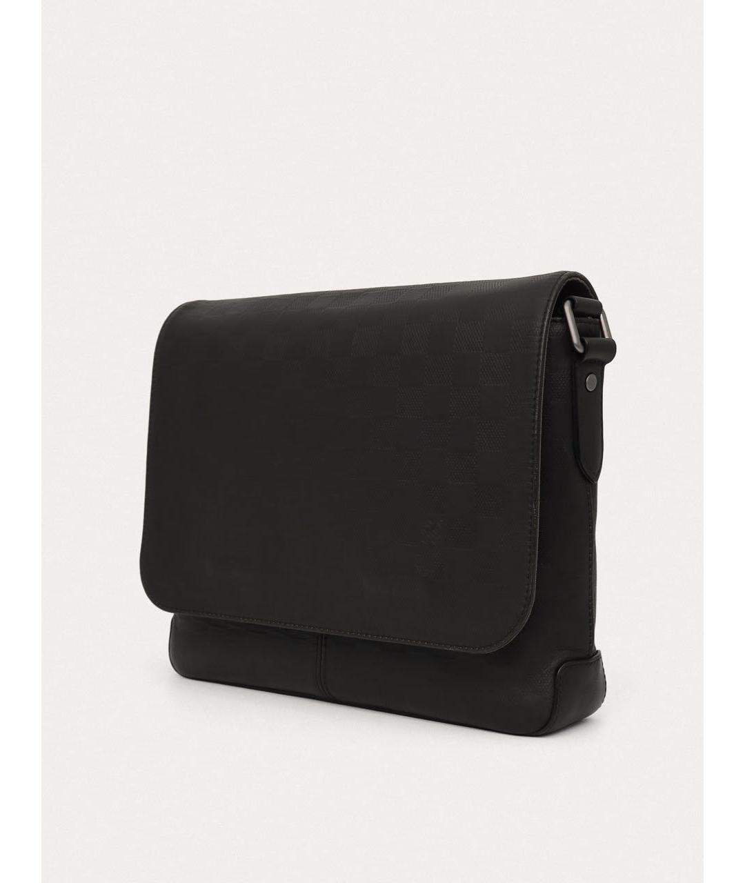 LOUIS VUITTON Черная кожаная сумка на плечо, фото 2