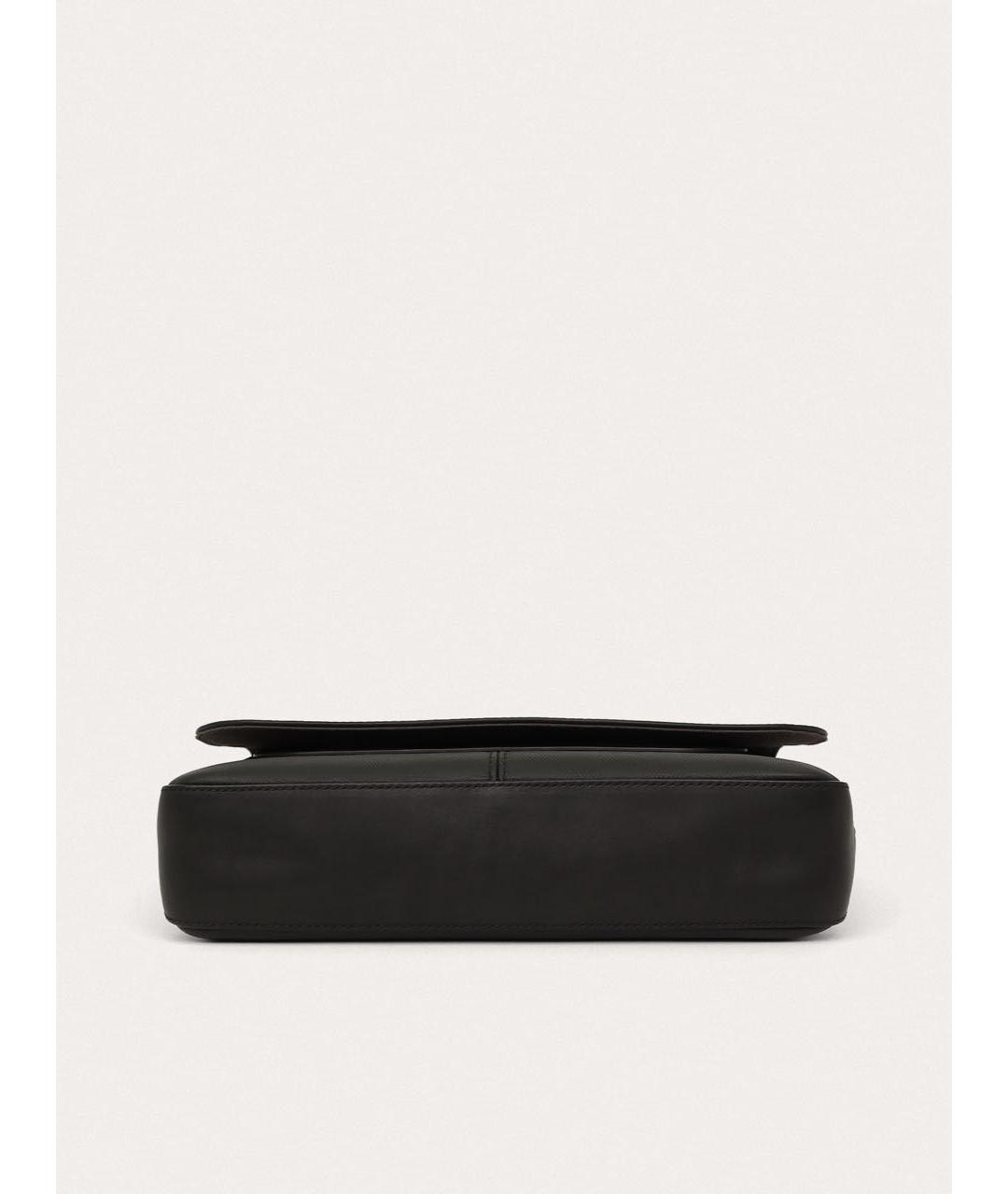 LOUIS VUITTON Черная кожаная сумка на плечо, фото 5