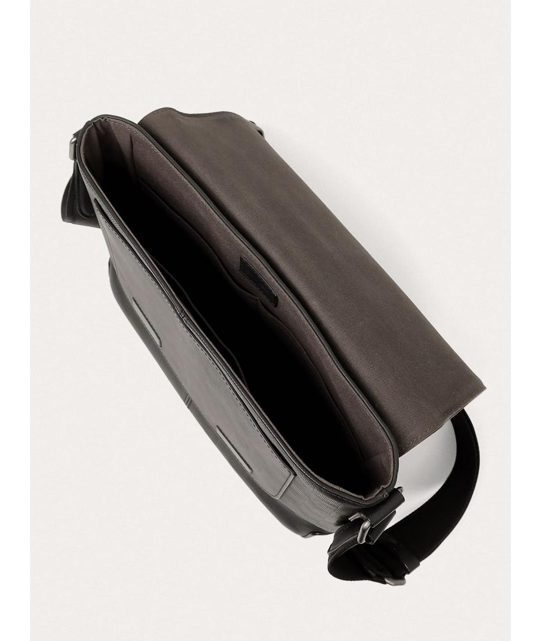 LOUIS VUITTON Черная кожаная сумка на плечо, фото 4