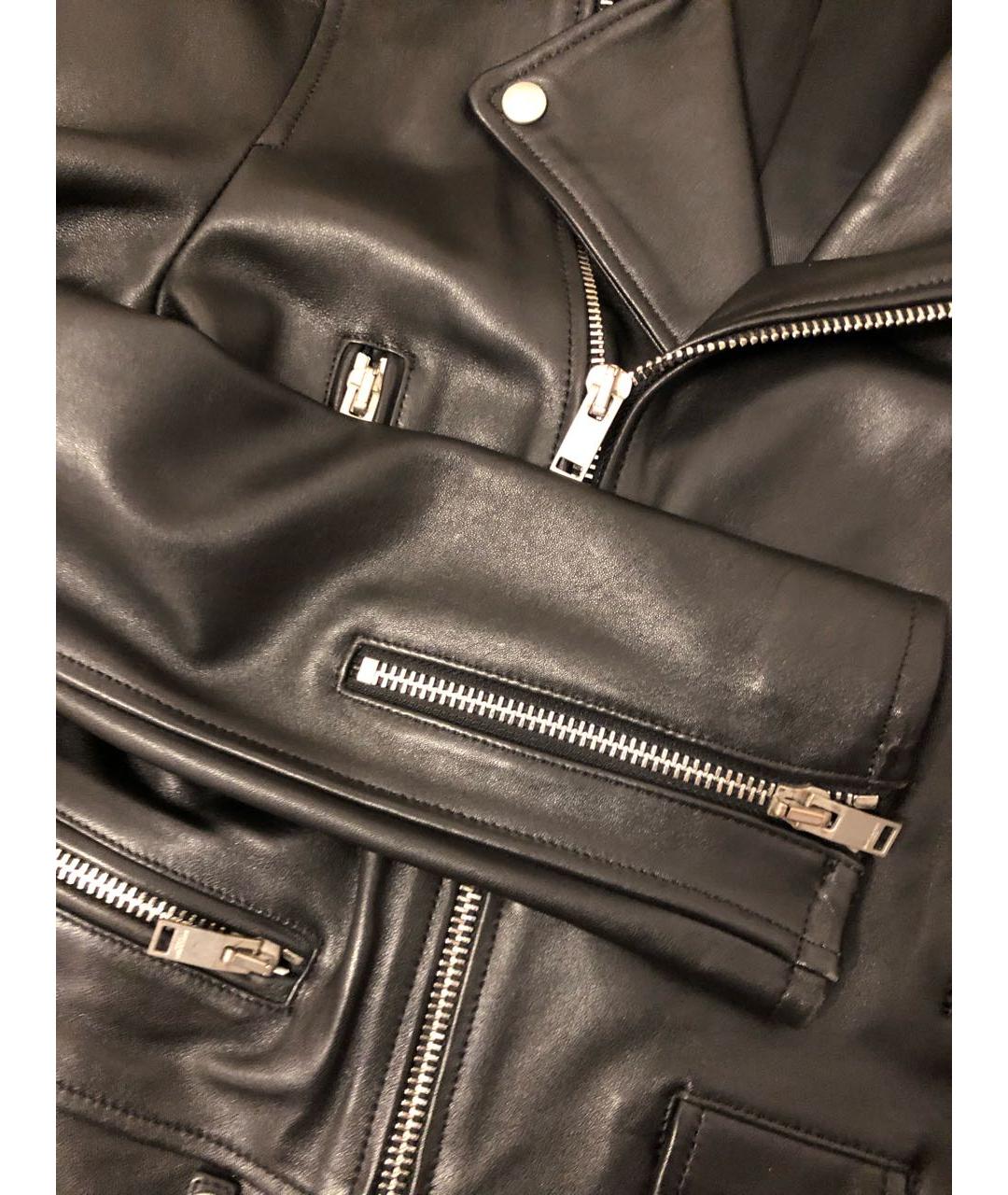 SAINT LAURENT Черная кожаная куртка, фото 4