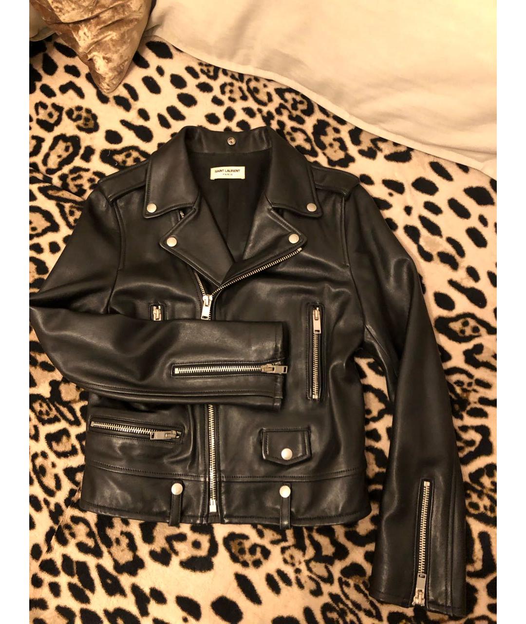 SAINT LAURENT Черная кожаная куртка, фото 9