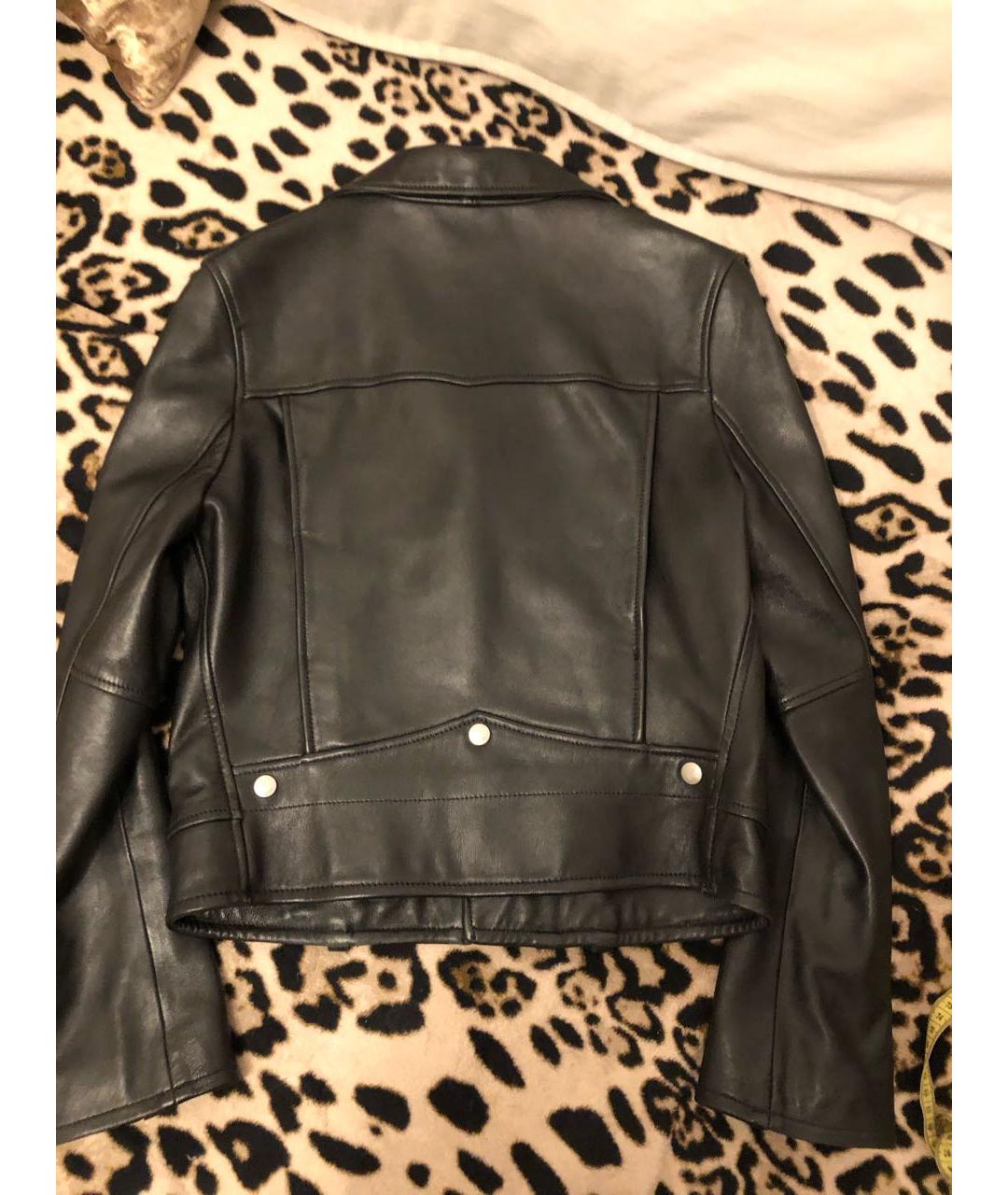 SAINT LAURENT Черная кожаная куртка, фото 2