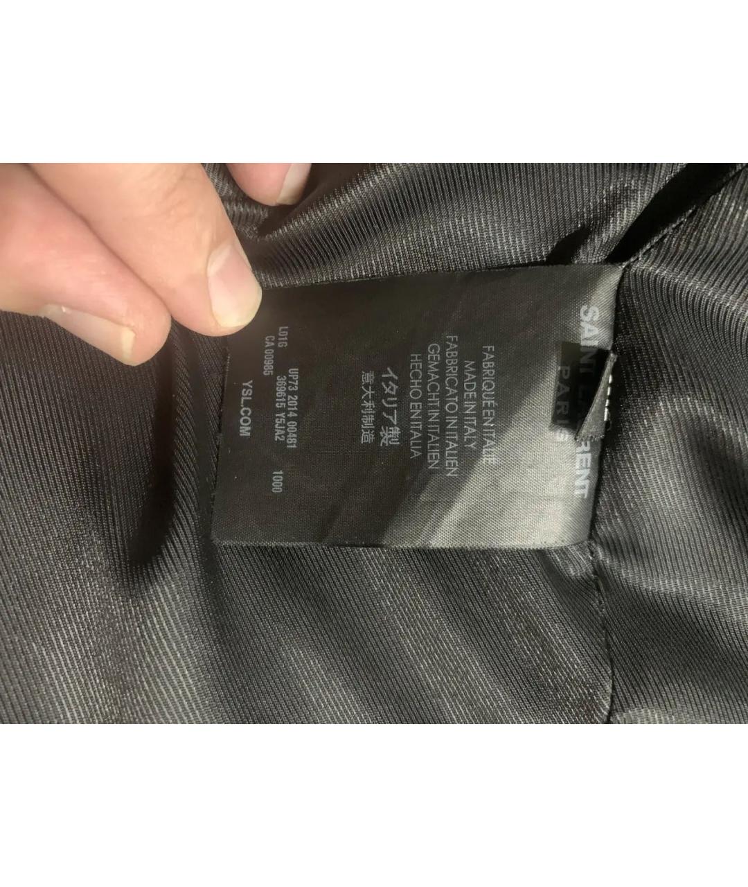 SAINT LAURENT Черная кожаная куртка, фото 7