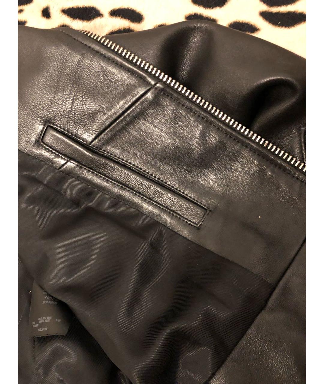 SAINT LAURENT Черная кожаная куртка, фото 5