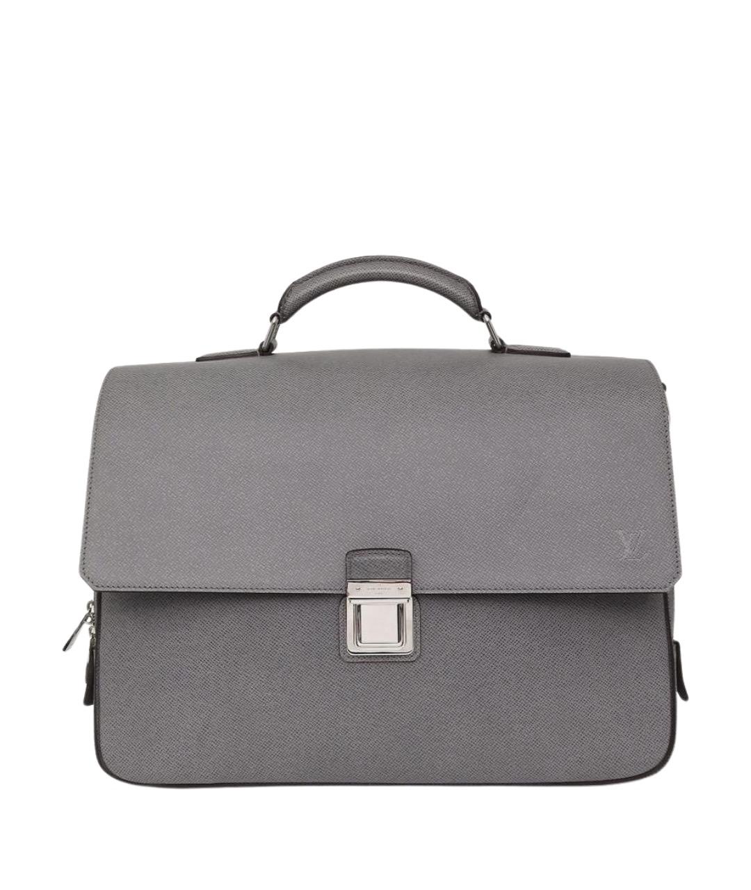 LOUIS VUITTON Серый кожаный портфель, фото 1