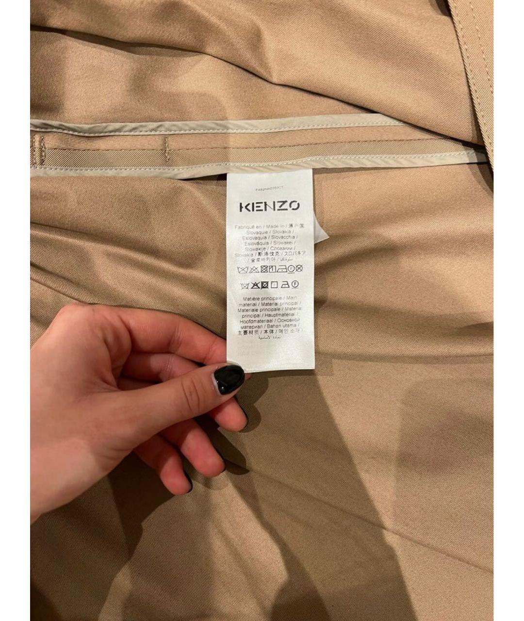 KENZO Хаки тренч/плащ, фото 3